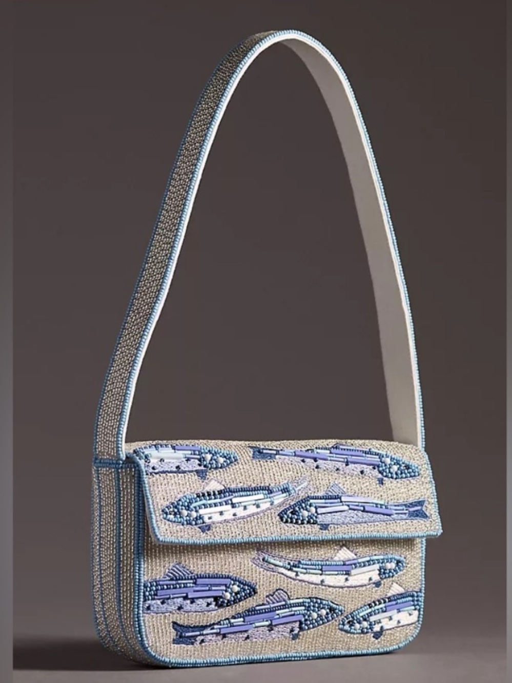 Anthropologie Fiona Beaded Bag: Food & Drink Edition Sardines